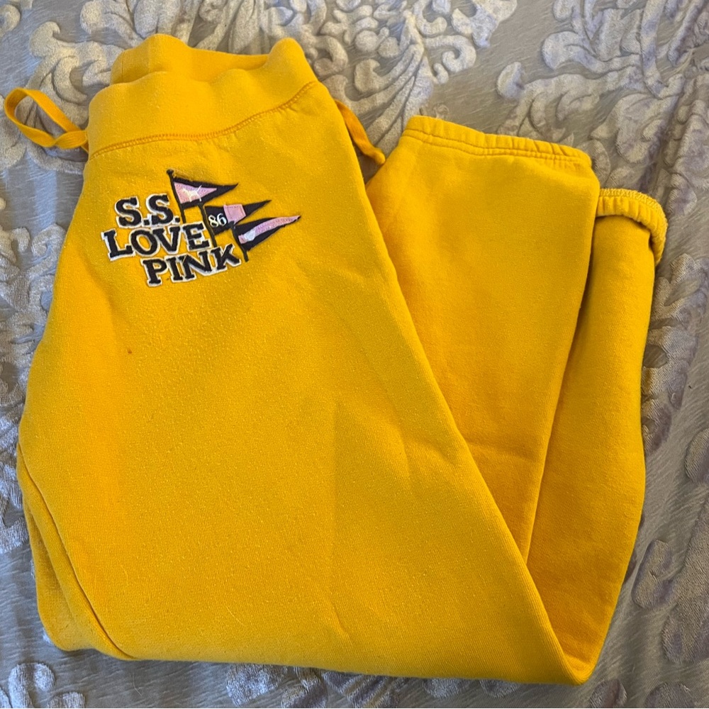 Victoria Secret PINK sweatpants yellow XS